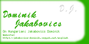 dominik jakabovics business card